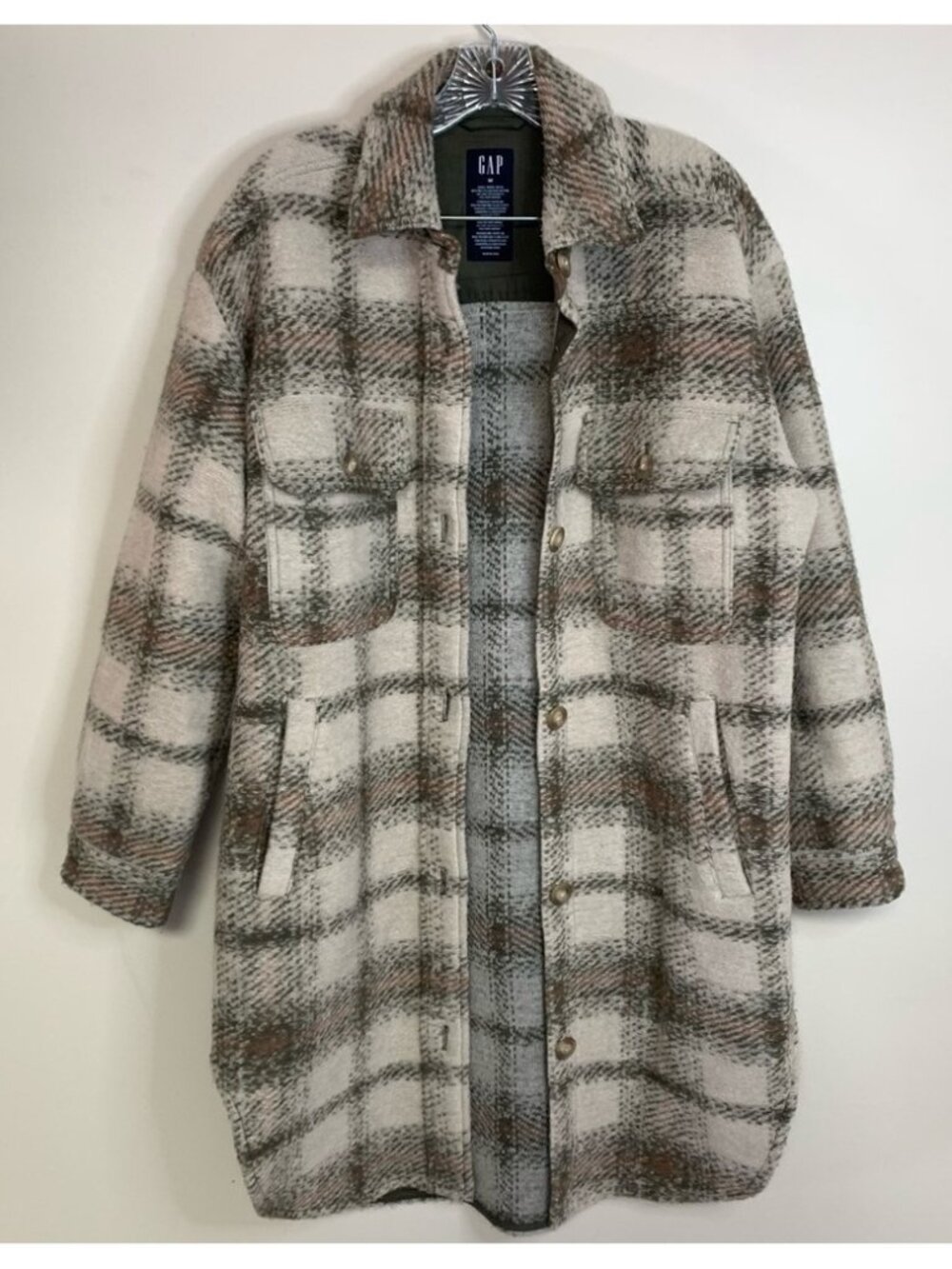 Gap Oversized Plaid Shirt Jacket M